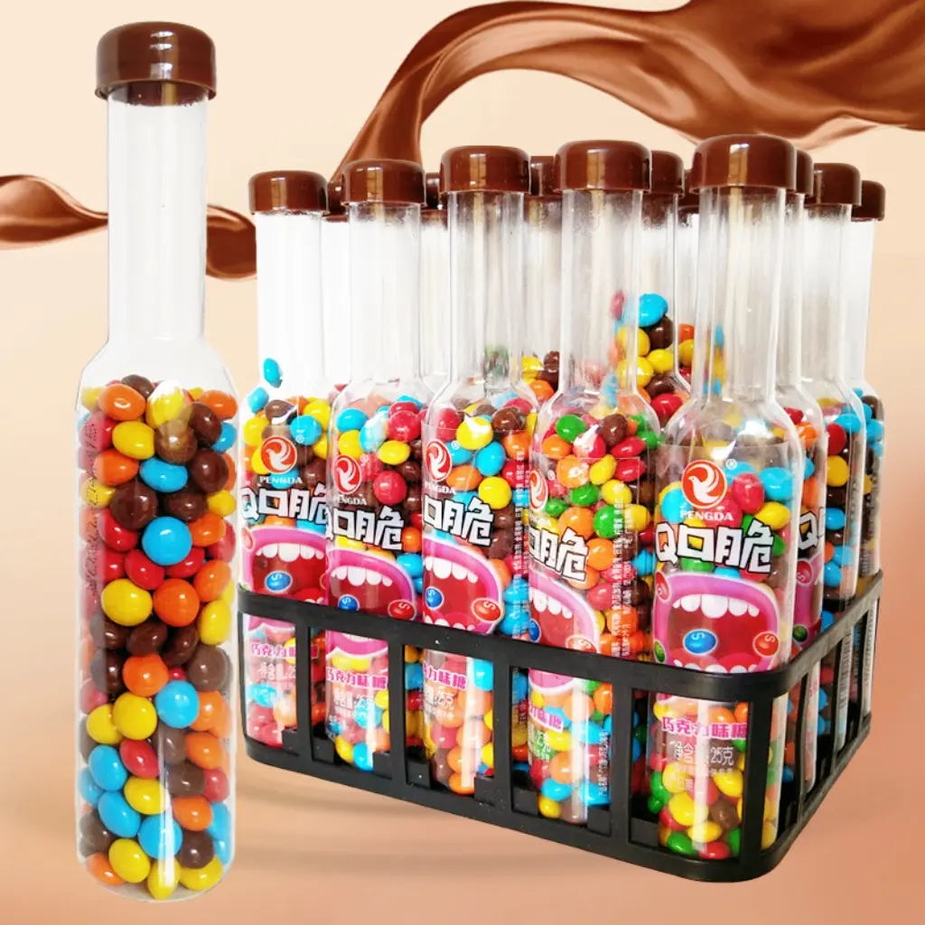 Hình ảnh Chai Rượu Kẹo Socola Viên Màu Sắc Thơm Ngon
