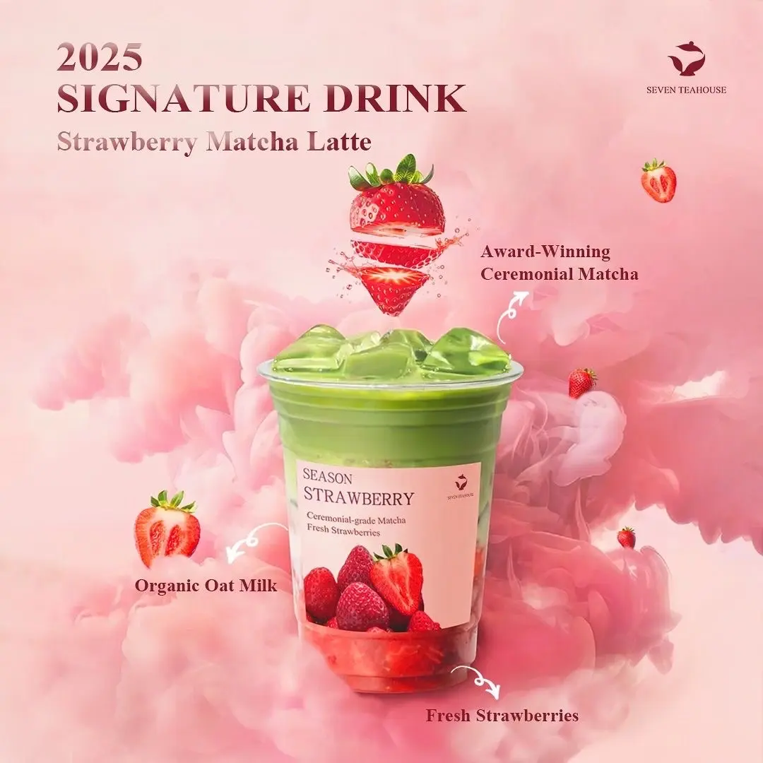 Hình ảnh Matcha Latte Dâu Tây 