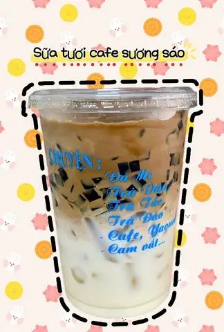 Hình ảnh Sữa tươi cafe sương sáo