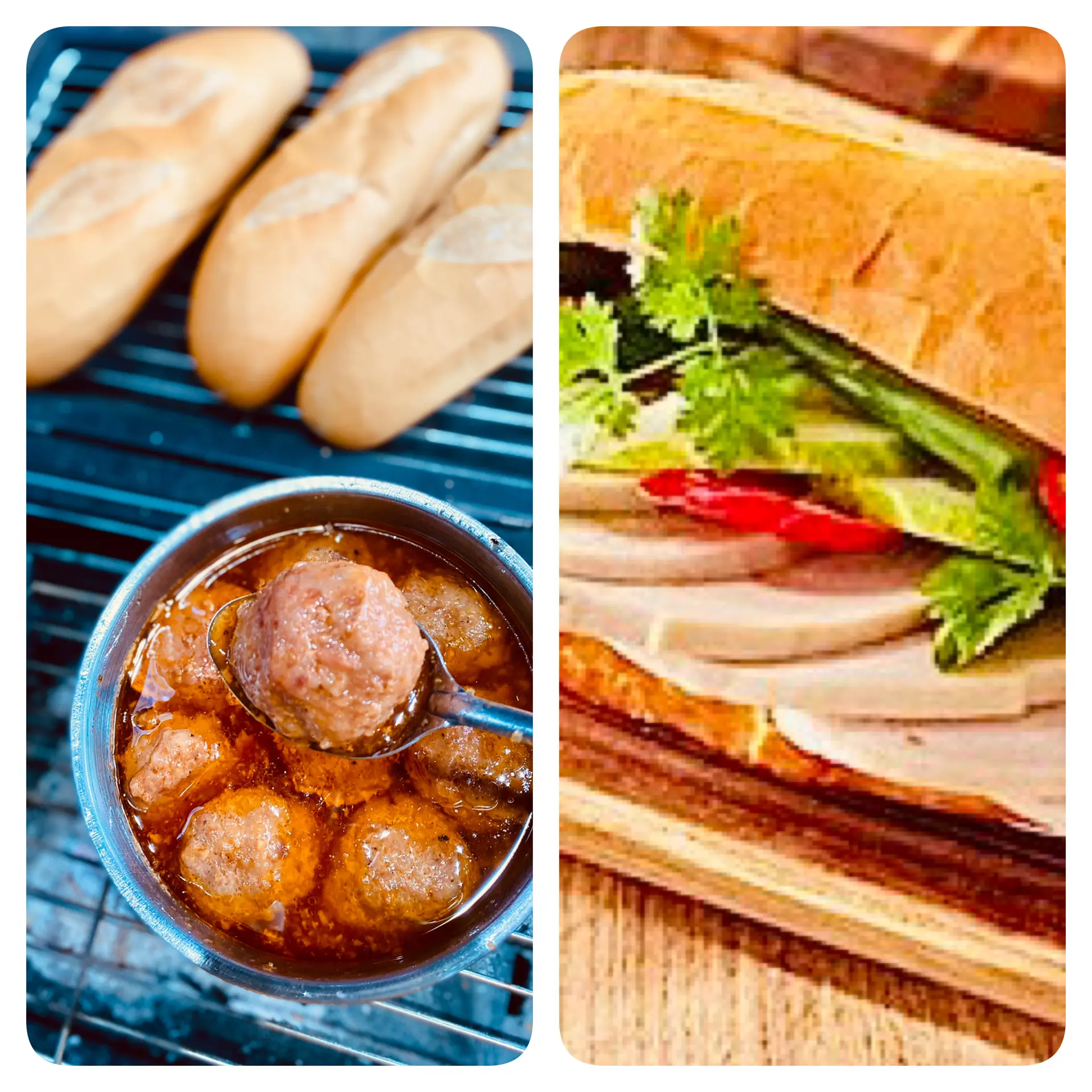 Hình ảnh Combo 1 ổ Patê Thịt Chả và 1 ổ Xíu Mại