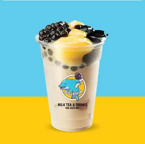 Hình ảnh TRÀ SỮA ĐÀO FULL TOPPING