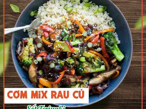 Hình ảnh Cơm Mix Rau Củ Teriyaki sốt
