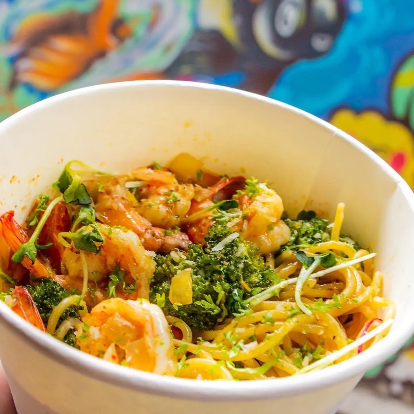 Hình ảnh Mì ý tôm sốt cream (creamy shrimp)