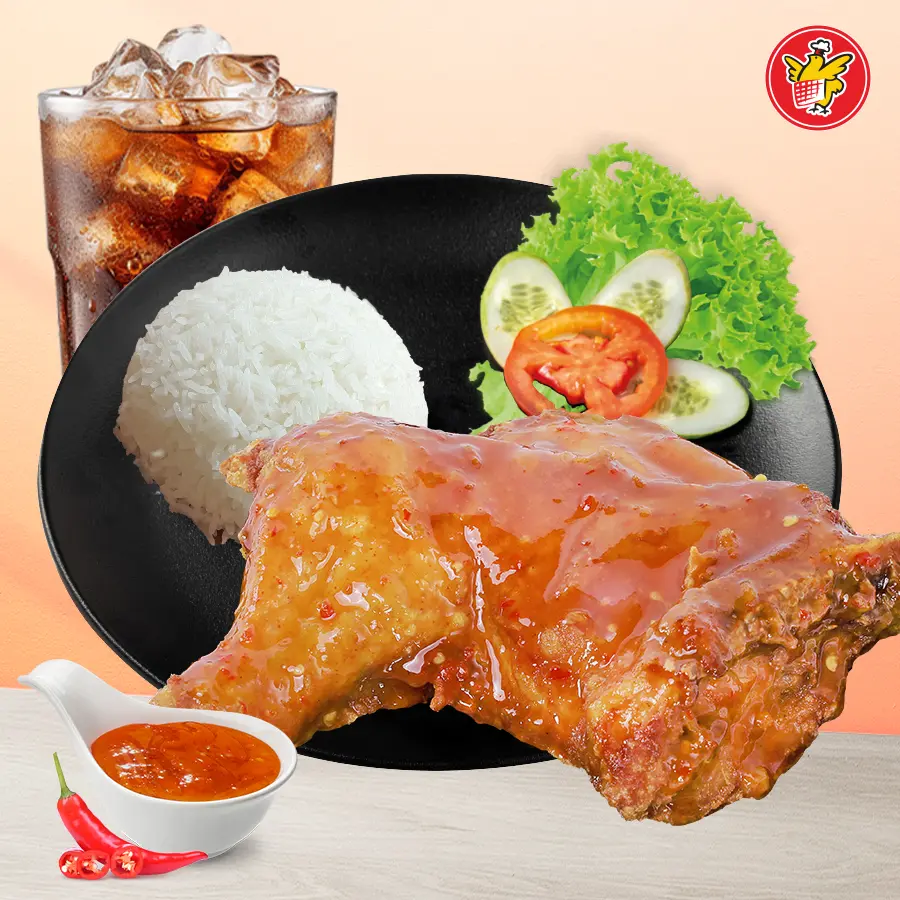 Hình ảnh Cơm Đùi Góc Tư Truyền Thống Xốt Cay + Pepsi