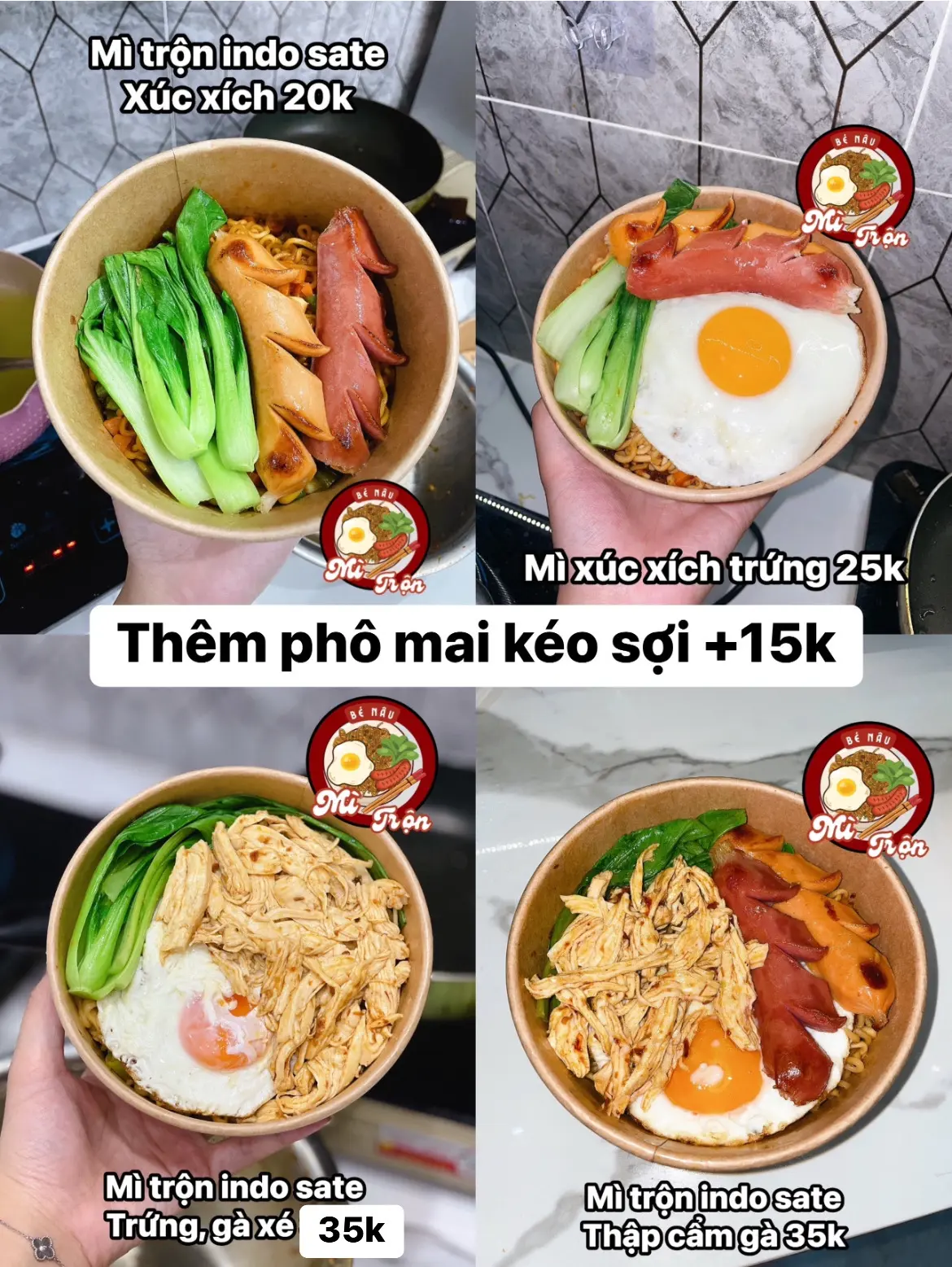 Hình ảnh Mì trộn indomie sate Gà Trứng 