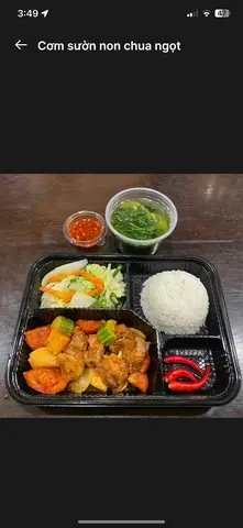 Hình ảnh Cơm sườn xào chua ngọt