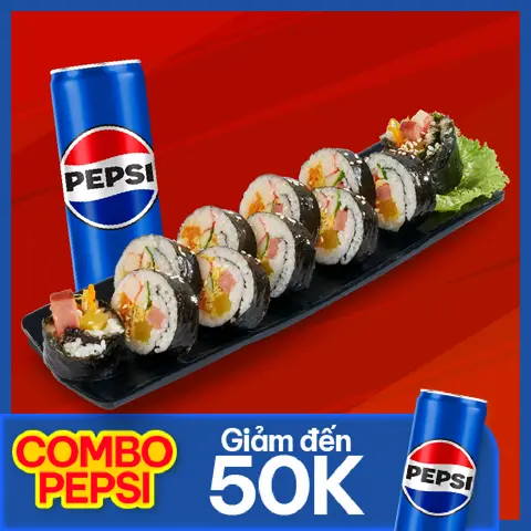 Hình ảnh Combo Kimpap + Pepsi
