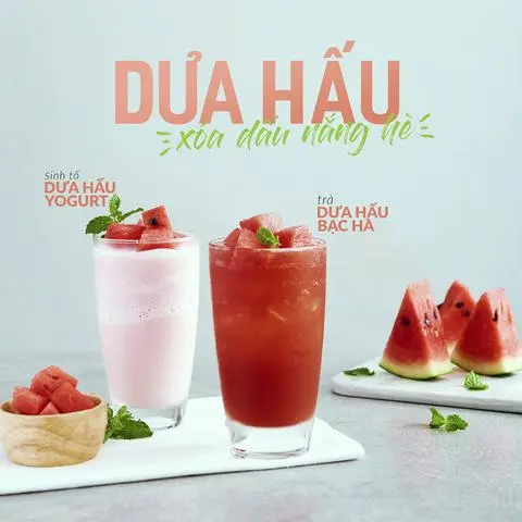 Hình ảnh Trà Dưa Hấu Chanh Vàng
