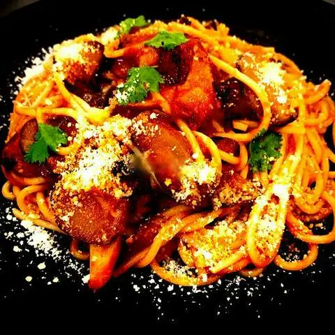 Hình ảnh Spaghetti tomato mushroom