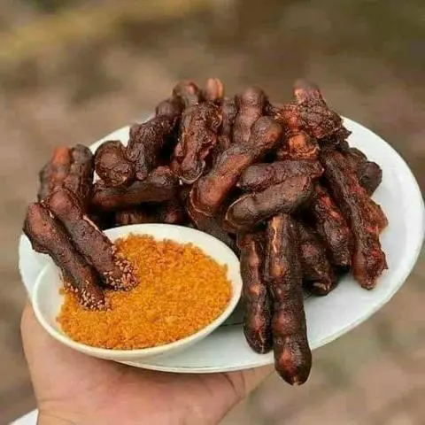 Hình ảnh Me lào muối tôm hũ 500gr
