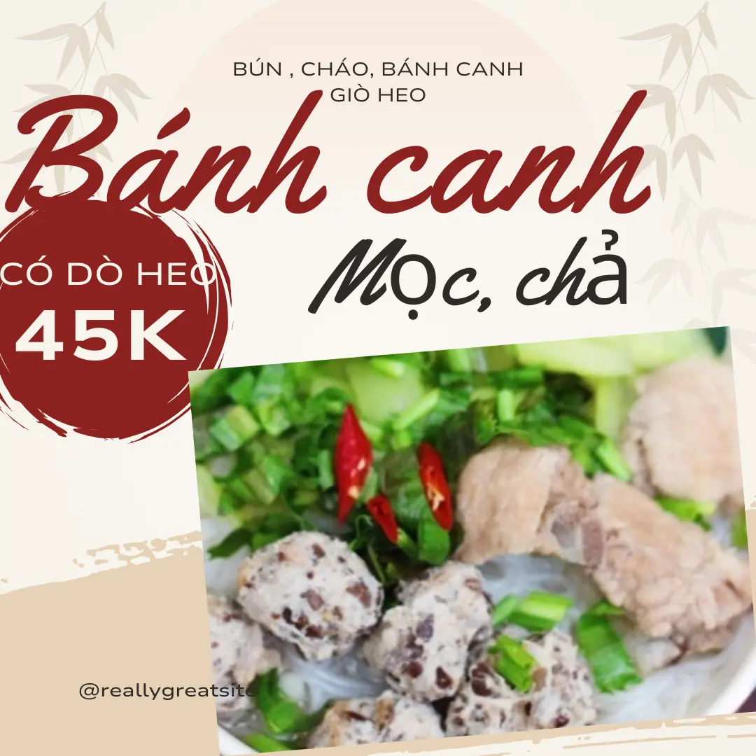 Hình ảnh bánh canh đầy đủ 