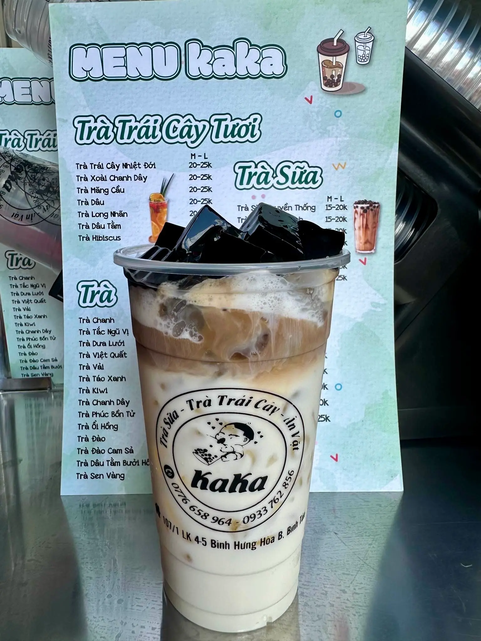 Hình ảnh Sữa tươi cà phê sương sáo
