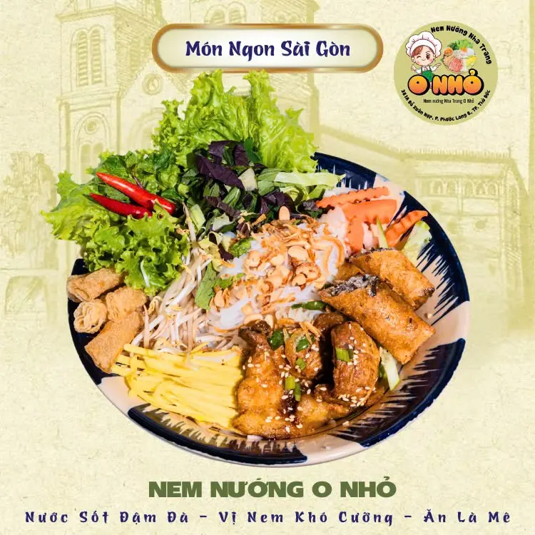 Hình ảnh Bún thịt nướng - chả giò