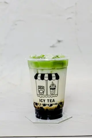 Hình ảnh Sữa tươi trà xanh trân châu đường đen