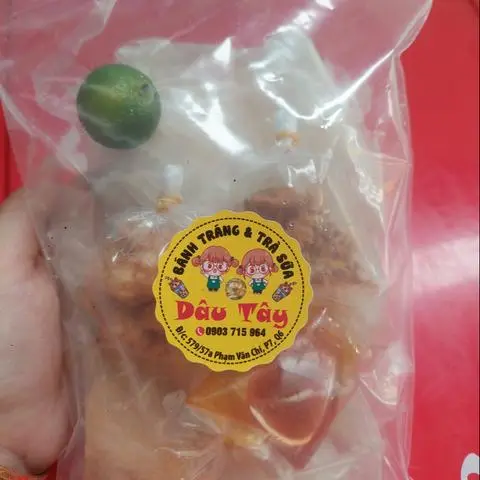 Hình ảnh bánh tráng phơi sương dẻo hành phi tép mỡ