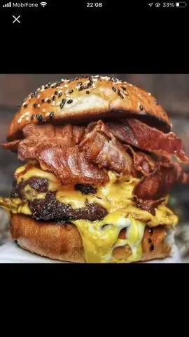 Hình ảnh bơ gơ  bò bacon