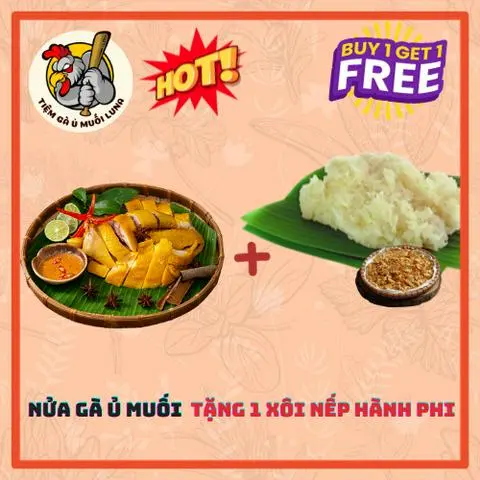 Hình ảnh Nửa Con Gà Ủ Muối Kèm 1 Coca