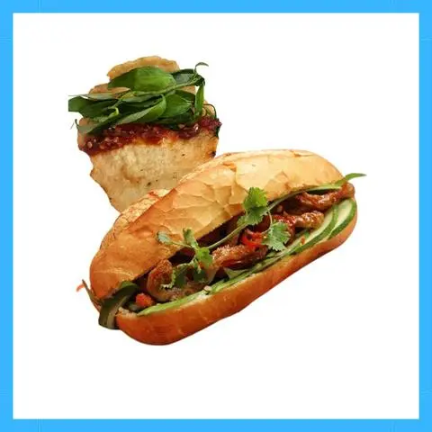 Hình ảnh Bánh Mì Chả Cá Cuộn Rau Răm Bình Định