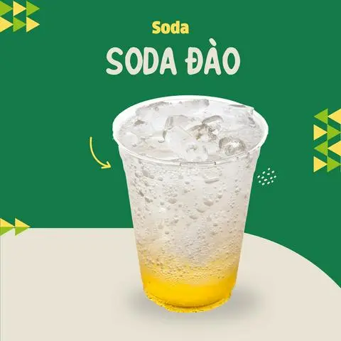 Hình ảnh Soda đào ly 700ml + topping trân châu trắng