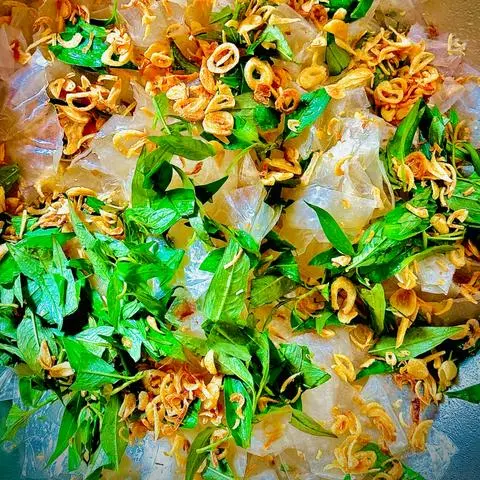 Hình ảnh Bánh tráng  dẻo muối hành phi