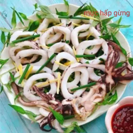 Hình ảnh Mực hấp gừng.