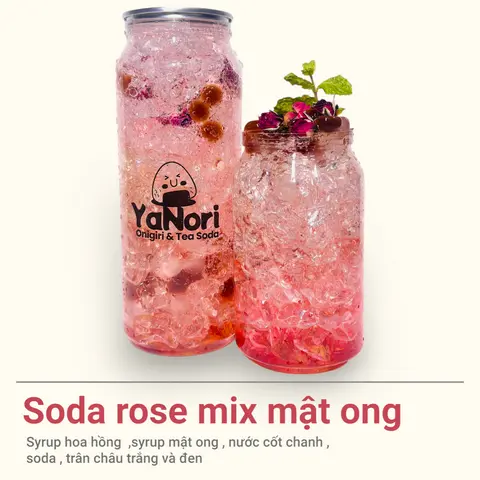 Hình ảnh Soda hoa hồng mix mật ong