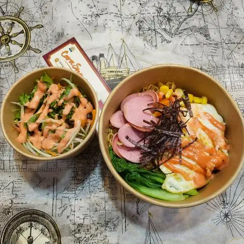 Hình ảnh Mì Trộn Rau Củ + Trứng Chiên ( kèm salad)