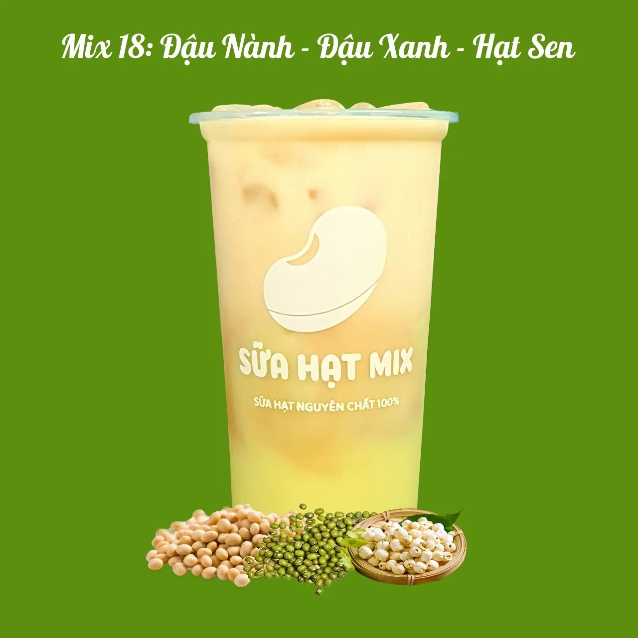 Hình ảnh Mix 18: Đậu Nành - Đậu Xanh - Hạt Sen 