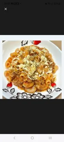 Hình ảnh Nui Spaghetti sốt bò bầm với phô mai Mozzarelle