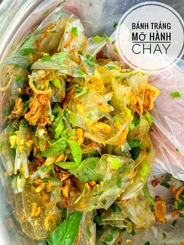 Hình ảnh Bánh tráng Trộn Mỡ Hành ( Ăn Chay )