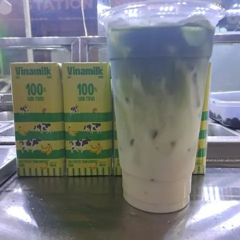 Hình ảnh matcha sữa chuối ly khổng lồ 1lít 