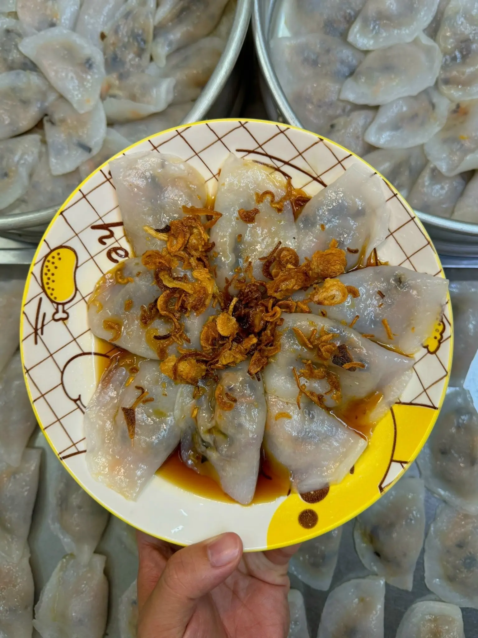 Hình ảnh Bánh xếp nấm xào (chay)