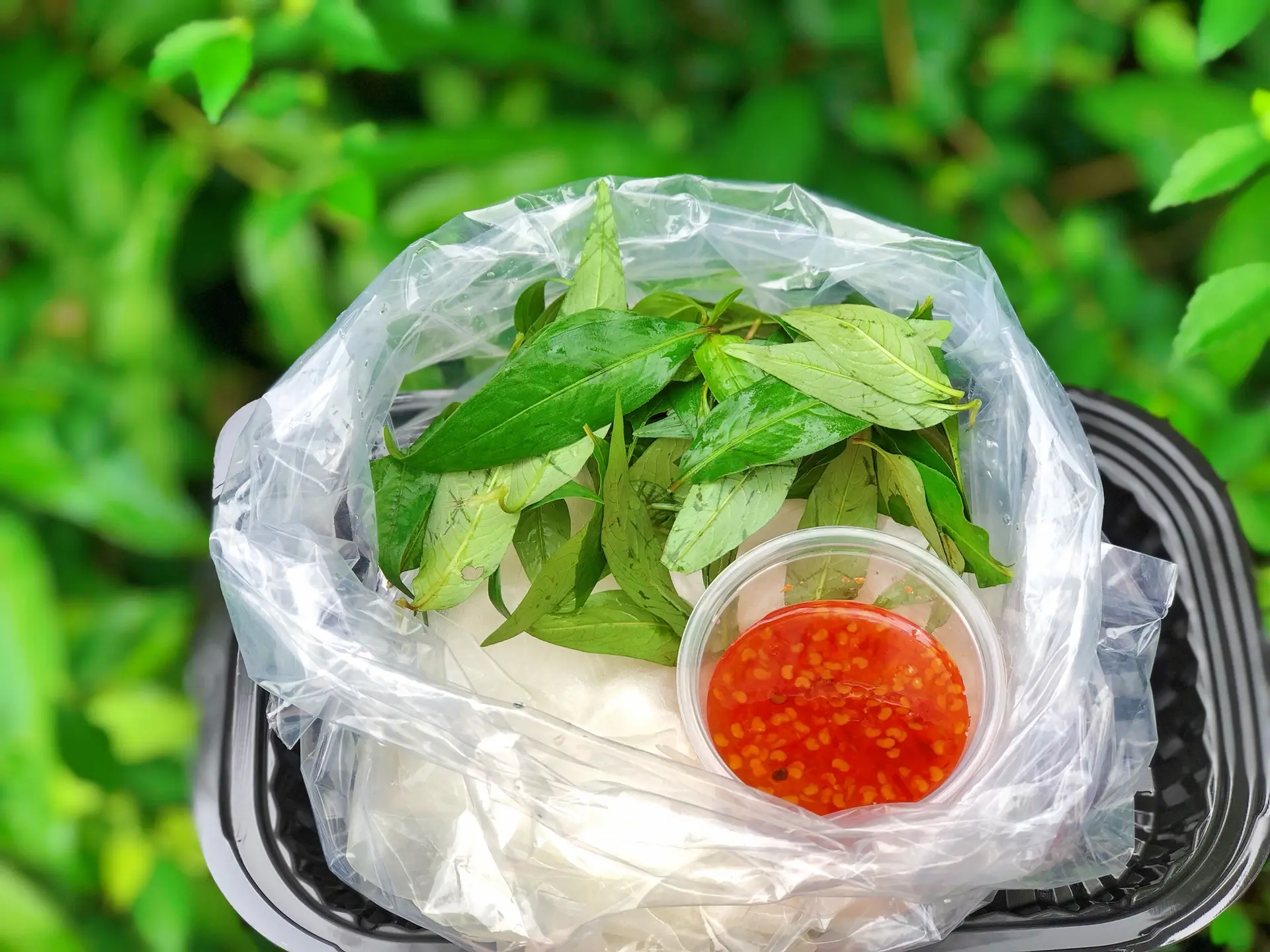 Hình ảnh Bánh Tráng Chấm Muối Tắc Rau Răm