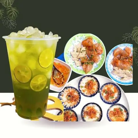 Hình ảnh 1 Trà tắc thái xanh & 2 phần: 3 bèo 2 lọc 1 chả