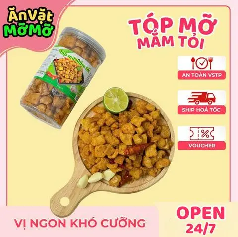 Hình ảnh Tóp Mỡ Mắm Tỏi Nhà Làm Không Pha 300g