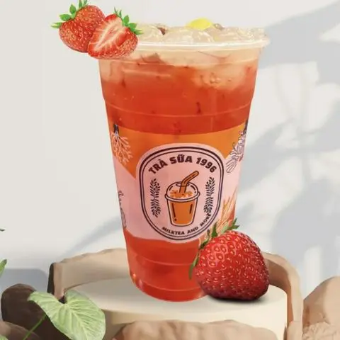 Hình ảnh Trà dâu tươi mix  hạt đác