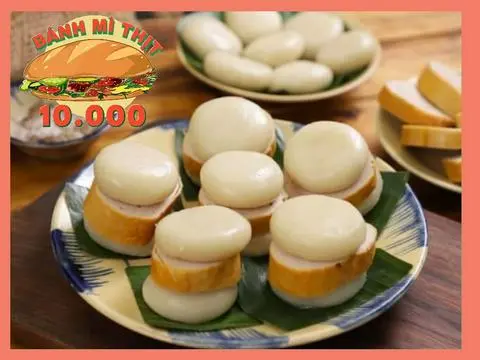 Hình ảnh Bánh dày kẹp chả (2cặp)