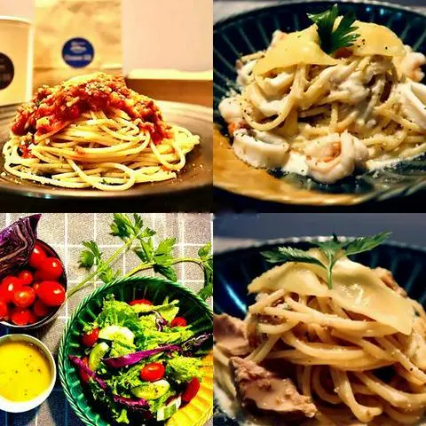 Hình ảnh Group 3 Combo: 1 spaghetti bolognese - 1 spaghetti tomato seafood - 1 spaghetti creamy tuna - 1 salad