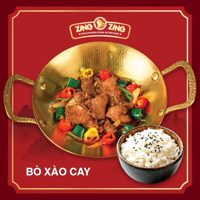 Hình ảnh CƠM BÒ XÀO CAY