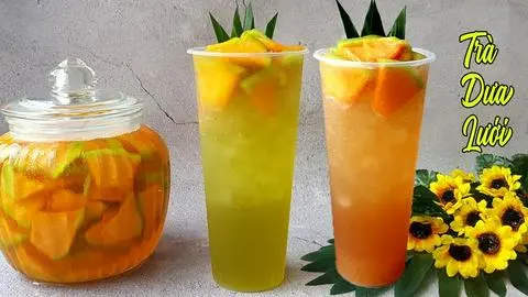 Hình ảnh Trà đào dưa lưới
