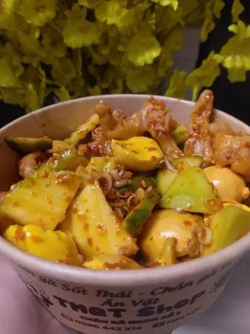 Hình ảnh xoài mix cóc sốt thái