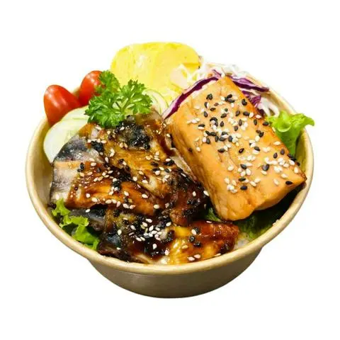 Hình ảnh Cơm Lươn & Cá Hồi Sốt Teriyaki - Canh Rong Biển - Rong Sốt Mè 30g