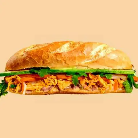 Hình ảnh Bánh Mì Gà Xé Bơ Tỏi