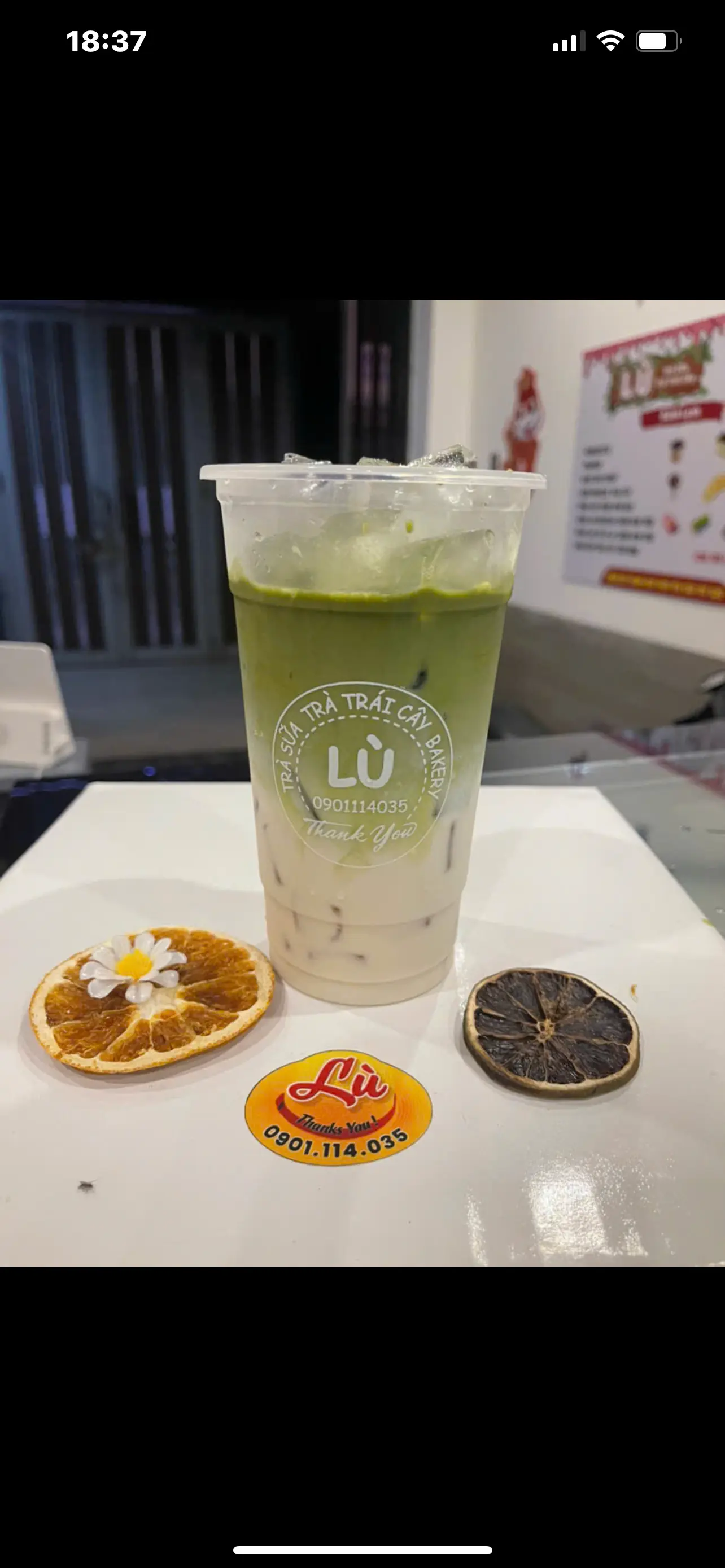 Hình ảnh Matcha latte oatside