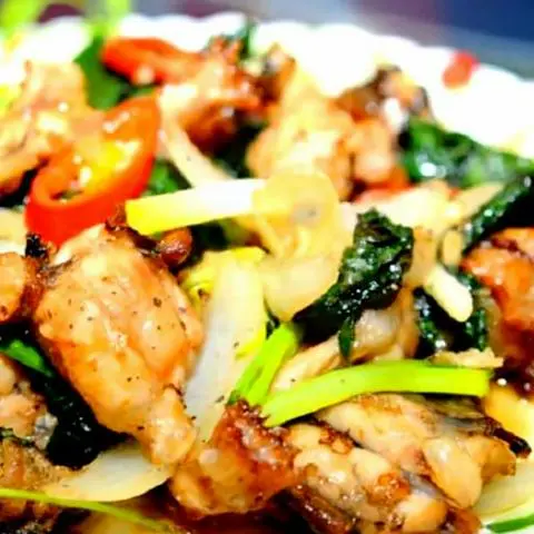 Hình ảnh Ếch xào lá giang
