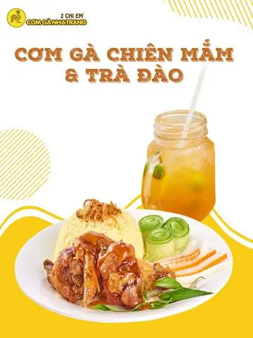 Hình ảnh Cơm cánh gà chiên mắm - trà đào tắc