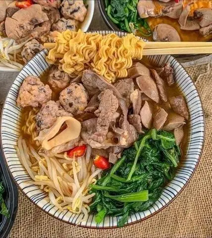 Hình ảnh mì bò tim gan trộn