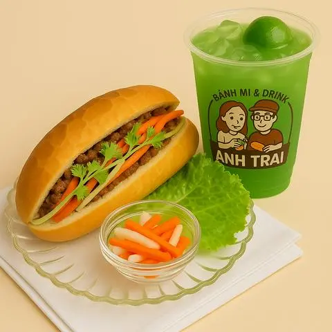 Hình ảnh Cùng Nhau - Bánh Mì Bò + Trà Tắc Bạc Hà