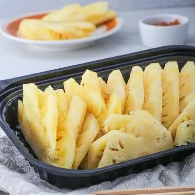 Hình ảnh Thơm Cắt Sẵn Hộp 400g +  Muối 