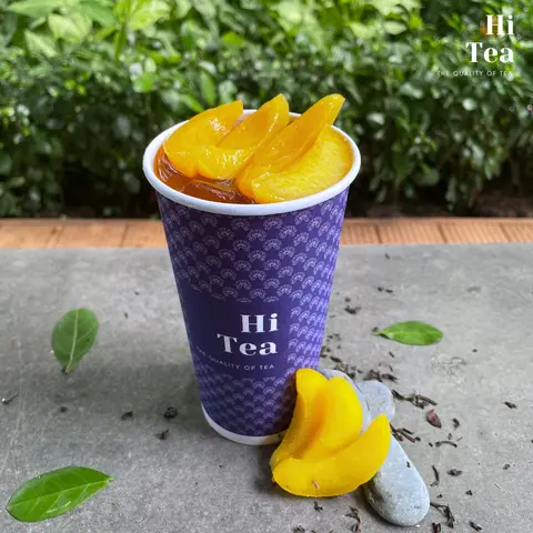 Hình ảnh Trà đào + đào ngâm (size 700ml)